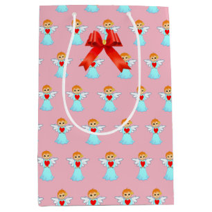 Sacola Para Presentes Média Padrão de anjo fofo