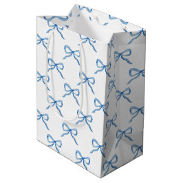 Sacola Para Presentes Média Padrão de Arco de Aquarela Azul