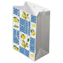 Padrão de Azulejo Provençal Mediterrâneo Limão