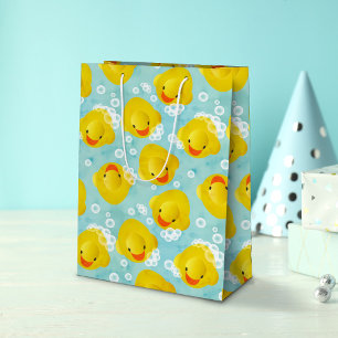 Sacola Para Presentes Média Padrão de Banho de Patos de Borracha