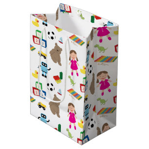 Sacola Para Presentes Média Padrão de Brinquedos para Crianças Bonitas
