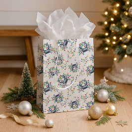 Sacola Para Presentes Média Padrão de Caranguejo de Natal Costeiro