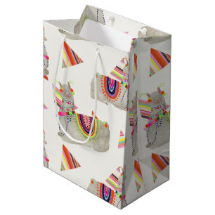 Sacola Para Presentes Média Padrão de Coleção Llamarama II