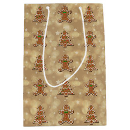 Sacola Para Presentes Média Padrão de Cookies de Gingerpão