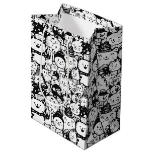 Sacola Para Presentes Média Padrão de Desenho de Animal Kawaii Fofo (2)