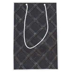 Sacola Para Presentes Média Padrão de diamante metálico