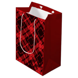 Sacola Para Presentes Média Padrão de diamante vermelho Papel de ondulação de 