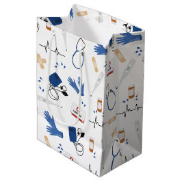 Sacola Para Presentes Média Padrão de Enfermeiro Médico Moderno