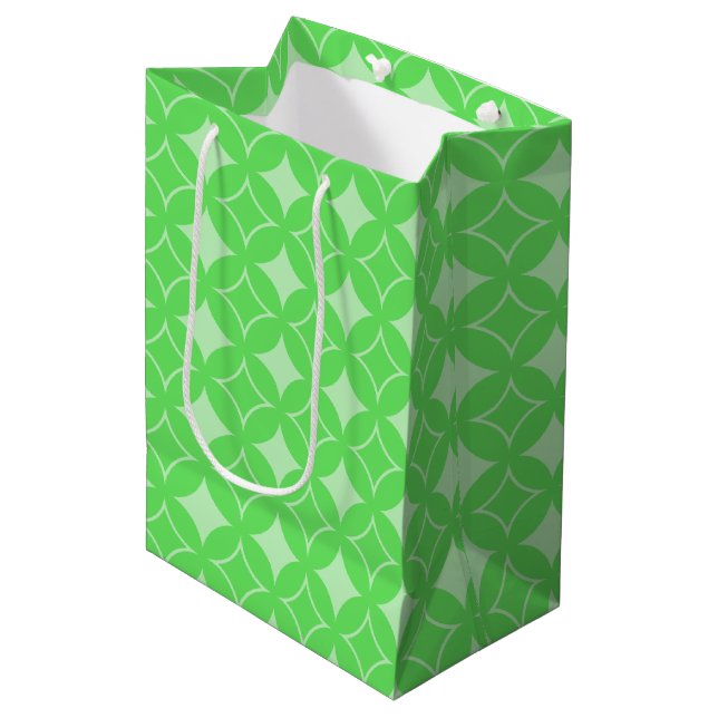 Sacola Para Presentes Média padrão de entrega do verde limão (Frente inclinada)