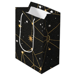 Sacola Para Presentes Média Padrão de Estrelas da Constelação Celeste (3)
