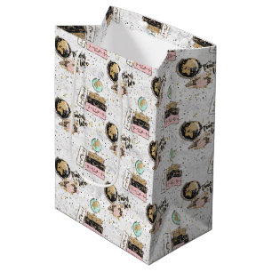 Sacola Para Presentes Média padrão de festa dos amantes de viagem de martelo f