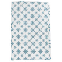 Padrão de floco de neve retrô bonito em azul aquar