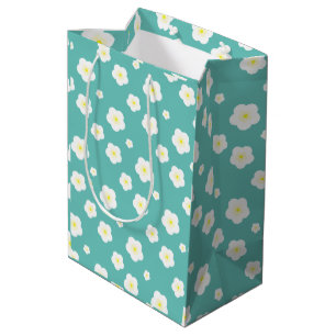 Sacola Para Presentes Média Padrão de flora roxa com gradiente de Primavera aq