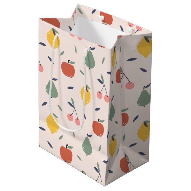 Sacola Para Presentes Média Padrão de Fruta cômoda (Frente inclinada)