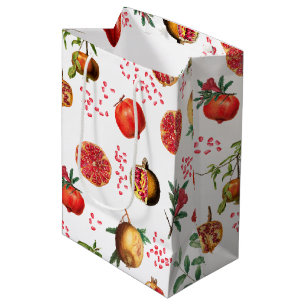 Sacola Para Presentes Média Padrão de Fruta do Pomegranato do Mediterrâneo