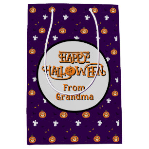 Sacola Para Presentes Média Padrão de Halloween e mensagem assustadora