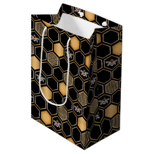 Sacola Para Presentes Média Padrão de Honeycomb