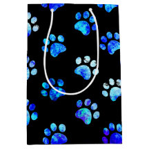 Padrão de impressão de pata texturizada azul preto