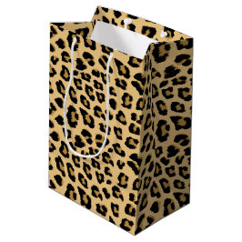Sacola Para Presentes Média Padrão de impressão do Leopard