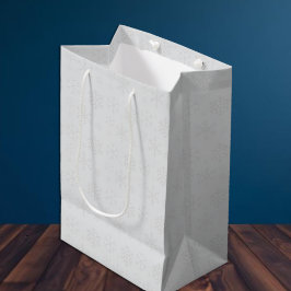 Sacola Para Presentes Média Padrão de Natal de Inverno Snowflake