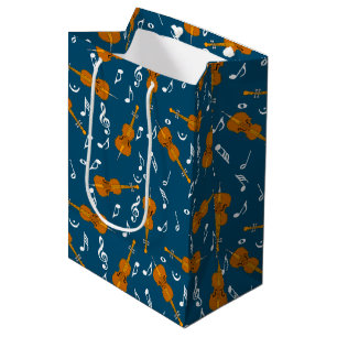 Sacola Para Presentes Média Padrão de Nota de Música Cello