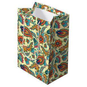 Sacola Para Presentes Média Padrão De Paisley Vintage No Saco De Presente Gran