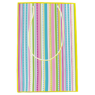 Sacola Para Presentes Média Padrão de Páscoa de Grãos de Grande Pastel Colorid