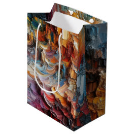 Sacola Para Presentes Média Padrão de pintura texturizada espessa