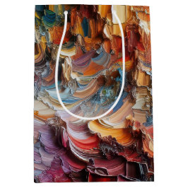 Sacola Para Presentes Média Padrão de pintura texturizada espessa