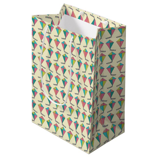 Sacola Para Presentes Média Padrão de pipa retrô (Frente inclinada)