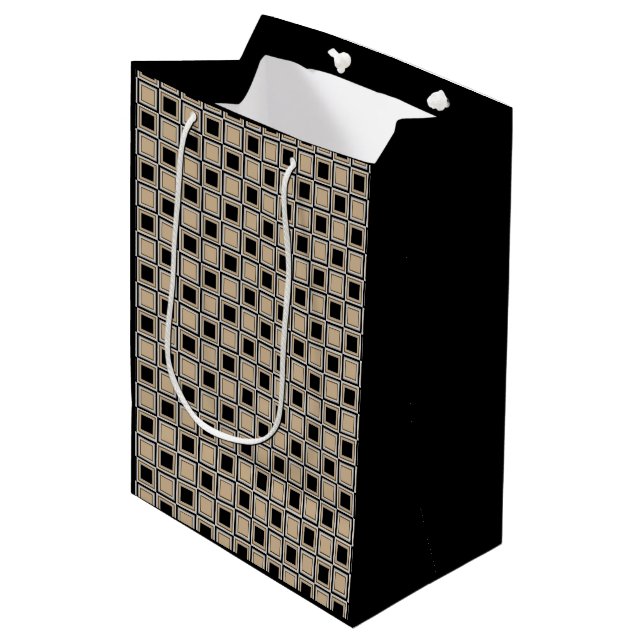Sacola Para Presentes Média Padrão de quadrados (Frente inclinada)