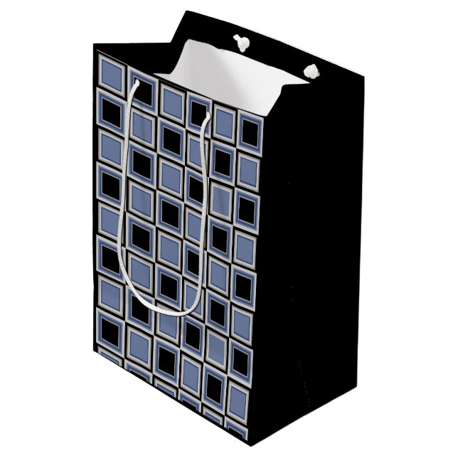Sacola Para Presentes Média Padrão de quadrados (Frente inclinada)
