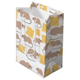 Sacola Para Presentes Média Padrão De Queijo Comendo Rodante De Rato Fofo