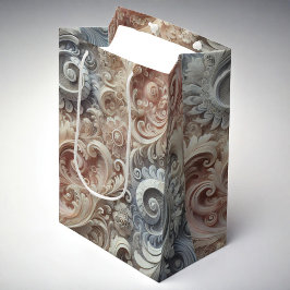 Sacola Para Presentes Média Padrão de rendas de Pastel de gradiente elegante