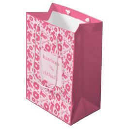 Sacola Para Presentes Média Padrão de Scrunchies Rosa Feminino Acessório de Ca