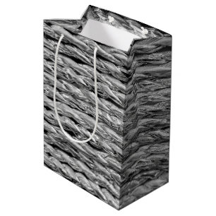 Sacola Para Presentes Média Padrão de Seletor Metálico Silver