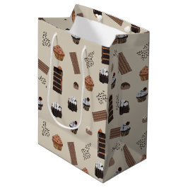 Sacola Para Presentes Média Padrão de Tema de Chocolate