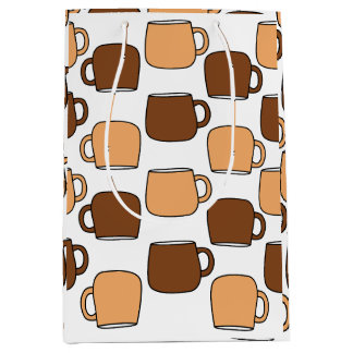 Sacola Para Presentes Média Padrão de Xícara de Café