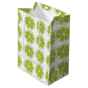 Sacola Para Presentes Média Padrão do Limão verde da Fruta limão