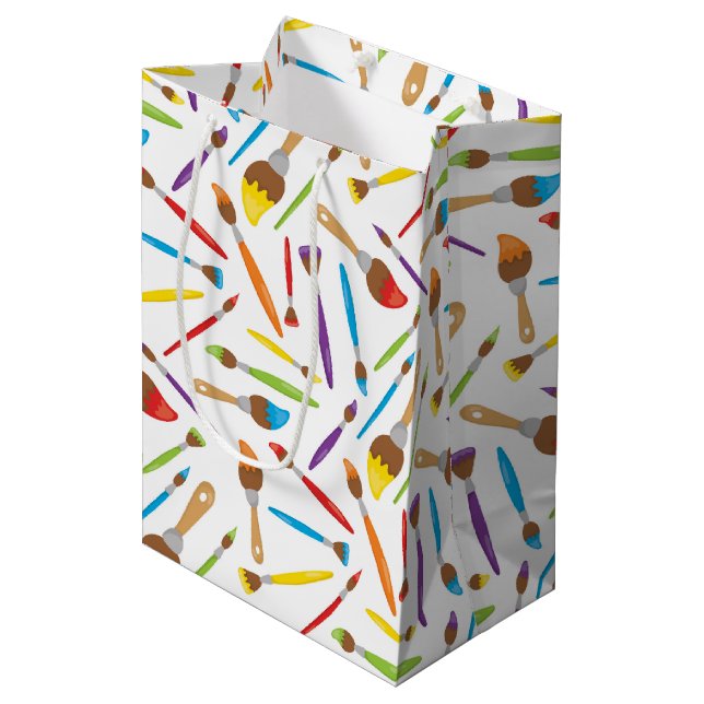 Sacola Para Presentes Média Padrão do pequeno artista (Frente inclinada)