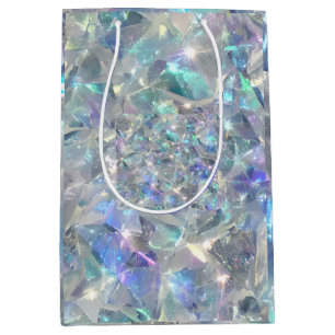 Sacola Para Presentes Média Padrão do Quartz Crystal Sparkly