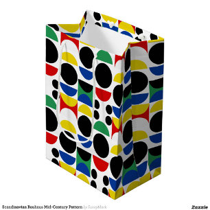 Sacola Para Presentes Média Padrão do século de Médio Bauhaus escandinavo