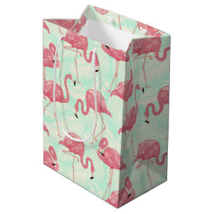 Sacola Para Presentes Média Padrão Flamingo Pink Elegante de Chic