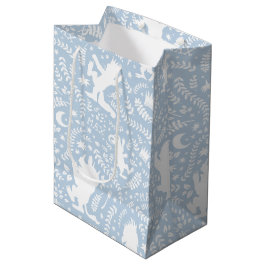 Sacola Para Presentes Média Padrão Floral Azul Where the Wild Things