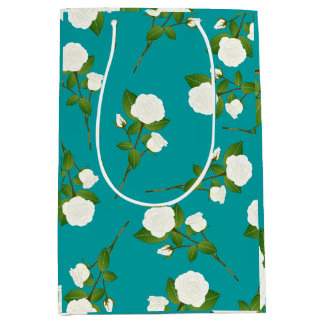 Sacola Para Presentes Média Padrão Floral bonito