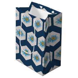 Sacola Para Presentes Média Padrão Geométrico Lily Flower Japonês