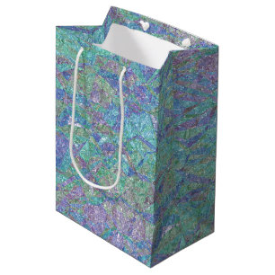 Sacola Para Presentes Média Padrão Mosaico Marble do Pastel Chic Moderno