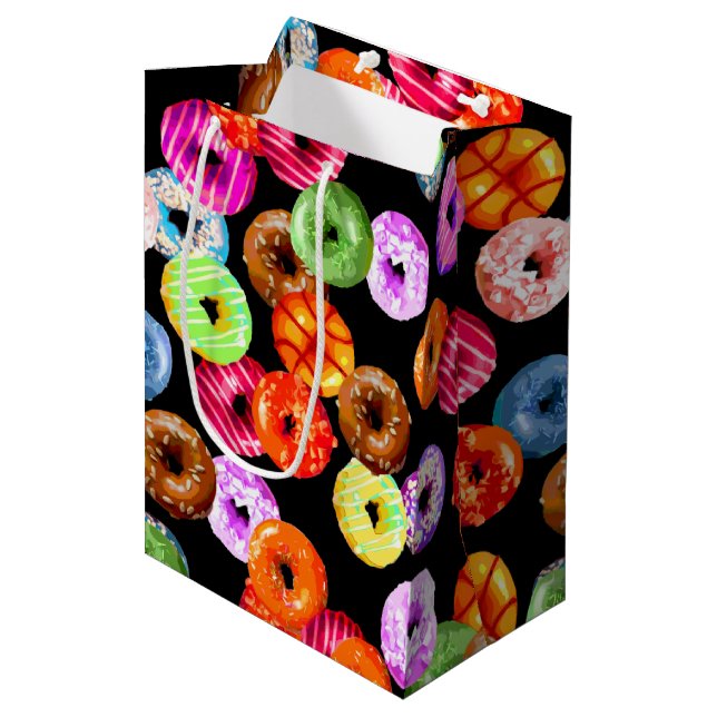 Sacola Para Presentes Média Padrão perfeito do Rosquinha + seu backgr. & ideia (Frente inclinada)