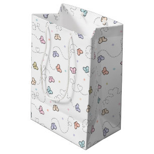 Sacola Para Presentes Média Padrão sem costura da borboleta