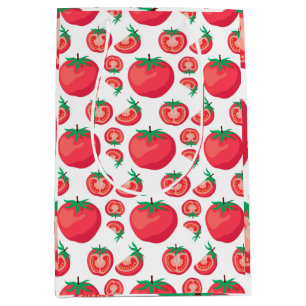 Sacola Para Presentes Média Padrão Vermelho De Tomate Tão Engraçado